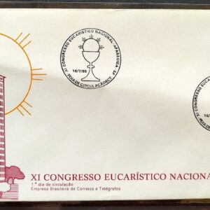 Envelope FDC 368 1985 Congresso Eucaristico Religiao CBC SP 02