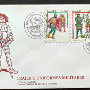 Envelope FDC 374 1985 Trajes e Uniformes Militares CBC Brasilia 01