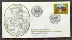 Envelope FDC 375 1985 Revolucao Farroupilha Militar Cavalo CBC RS 01
