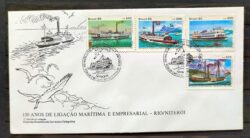 Envelope FDC 379 1985 Barcas Rio Niteroi Navio CBC RJ 01