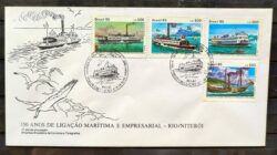 Envelope FDC 379 1985 Barcas Rio Niteroi Navio CBC RJ 02