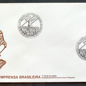 Envelope FDC 382 1985 Imprensa Brasileira Jornal Bandeira Pernambuco Chapeu CBC PE 01