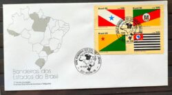 Envelope FDC 384 1985 Bandeira dos Estados AC RS SP CBC PA 01