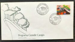 Envelope FDC 386 1985 Grande Carajas Navio Trem CBC MA 02