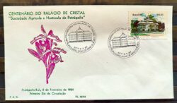 Envelope PVT FIL 002 1984 Palacio de Cristal Petropolis CBC RJ