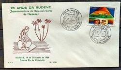 Envelope PVT FIL 034 1984 SUDENE Olho Trator Vaca Chapeu CBC PE 01