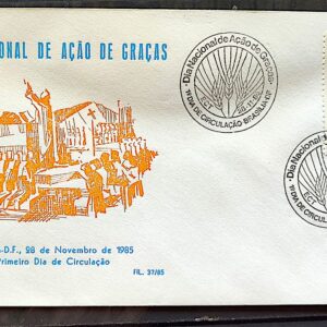 Envelope PVT FIL 037 1985 Dia de Acao de Gracas CBC Brasilia