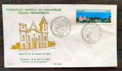 Envelope PVT FIL 08A 1985 Patrimonio Mundial da Humanidade Olinda Igreja CBC PE