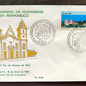Envelope PVT FIL 08A 1985 Patrimonio Mundial da Humanidade Olinda Igreja CBC PE