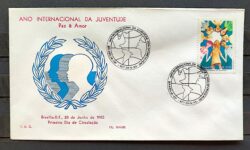 Envelope PVT FIL 19A 1985 Ano Internacional da Juventude CBC Brasilia
