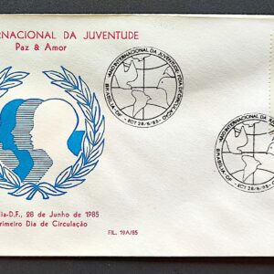 Envelope PVT FIL 19A 1985 Ano Internacional da Juventude CBC Brasilia
