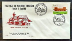 Envelope PVT FIL 19B 1984 Patrimonio Ferroviario Trem Economia CBC RJ Japeri