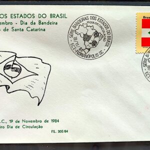 Envelope PVT FIL 30E 1984 Bandeira Santa Catarina CBC SC