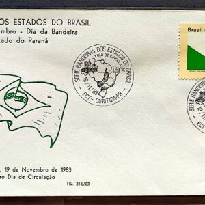 Envelope PVT FIL 31E Bandeiras Parana 1983 CBC PR