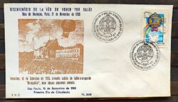 Envelope PVT FIL 33 Primeiro Voo por Balao Aviacao 1983 CBC SP