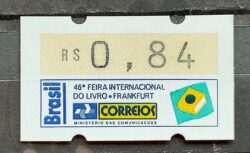 SE 06 Selo Etiqueta Frankfurt Semi Automato Alemanha Bandeira 1994