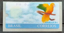 SE 20 Selo Etiqueta Ararajuba Automato 2000