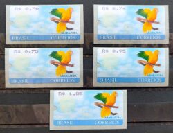 SE 25 a 29 Selo Etiqueta Ararajuba Automato 2003 2