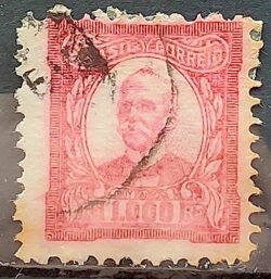 Selo Regular Cod RHM 338 Vovo Ruy Barbosa 1000 Reis 1927 Circulado 3
