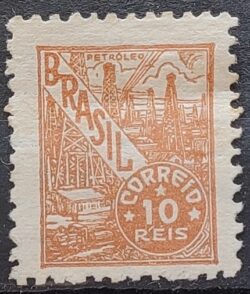 Selo Regular RHM 353 Netinha Petroleo Energia 10 Reis Filigrana P 1941