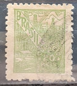 Selo Regular Cod RHM 354 Netinha Petroleo Energia 20 Reis Filigrana Ni 1941 Circulado 4