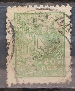 Selo Regular Cod RHM 354 Netinha Petroleo Energia 20 Reis Filigrana Ni 1941 Circulado 5