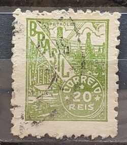 Selo Regular Cod RHM 354 Netinha Petroleo Energia 20 Reis Filigrana Ni 1941 Circulado 7