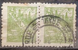 Selo Regular Cod RHM 354 Netinha Petroleo Energia 20 Reis Filigrana Ni 1941 Circulado Dupla 1