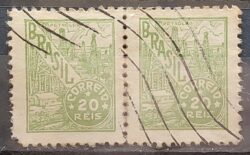 Selo Regular Cod RHM 354 Netinha Petroleo Energia 20 Reis Filigrana Ni 1941 Circulado Dupla 2