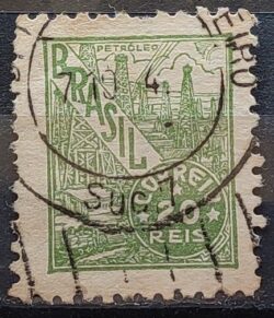 Selo Regular Cod RHM 354 Netinha Petroleo Energia 20 Reis Filigrana P 1941 Circulado 1