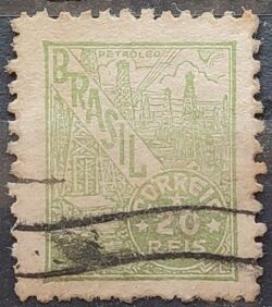 Selo Regular Cod RHM 354 Netinha Petroleo Energia 20 Reis Filigrana P 1941 Circulado 3