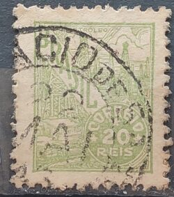 Selo Regular Cod RHM 354 Netinha Petroleo Energia 20 Reis Filigrana P 1941 Circulado 5