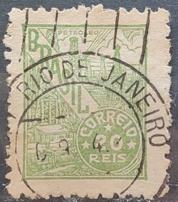 Selo Regular Cod RHM 354 Netinha Petroleo Energia 20 Reis Filigrana P 1941 Circulado 6