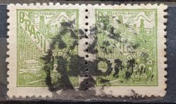 Selo Regular Cod RHM 354A Netinha Petroleo Energia 20 Reis Filigrana P 1941 Circulado Dupla 2