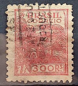 Selo Regular Cod RHM 358 Netinha Trigo Gastronomia 300 Reis Filigrana P 1941 Circulado 1