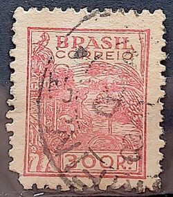 Selo Regular Cod RHM 358A Netinha Trigo Gastronomia 300 Reis Filigrana P 1941 Circulado 1