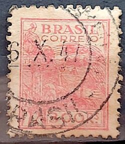 Selo Regular Cod RHM 358A Netinha Trigo Gastronomia 300 Reis Filigrana P 1941 Circulado 3