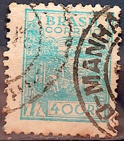 Selo Regular Cod RHM 359A Netinha Trigo Gastronomia 400 Reis Filigrana P 1941 Circulado 11