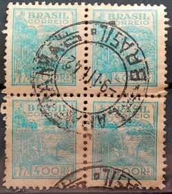 Selo Regular Cod RHM 359A Netinha Trigo Gastronomia 400 Reis Filigrana P 1941 Circulado 13 Quadra