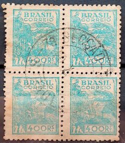 Selo Regular Cod RHM 359A Netinha Trigo Gastronomia 400 Reis Filigrana P 1941 Circulado 15 Quadra