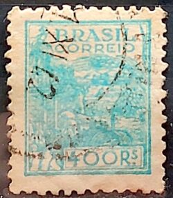 Selo Regular Cod RHM 359A Netinha Trigo Gastronomia 400 Reis Filigrana P 1941 Circulado 7