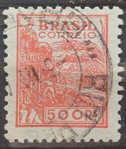 Selo Regular Cod RHM 360 Netinha Trigo Gastronomia 500 Reis Filigrana P 1941 Circulado 7