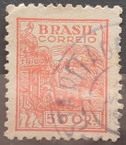 Selo Regular Cod RHM 360A Netinha Trigo Gastronomia 500 Reis Filigrana P 1941 Circulado 3