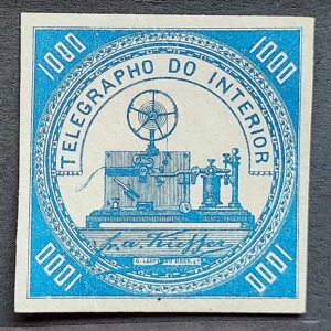 T6A Selo Telegrafo do Interior 1000 Reis 1871