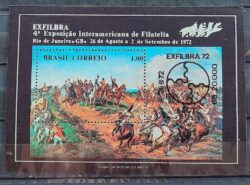 B 32 Bloco Exfilbra Arte Pedro Americo Cavalo Dom Pedro Monarquia 1972 CBC Guanabara