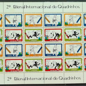 C 1873 Selo Bienal Interancional de Quadrinhos Literatura 1993 Folha Serie Completa
