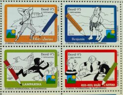 C 1873 Selo Bienal Interancional de Quadrinhos Literatura 1993 Serie Completa