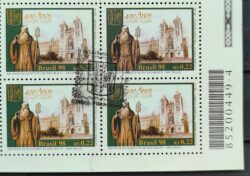 C 2142 Selo Mosteiro de Sao Bento Igreja Religiao 1998 Quadra CBC SP Codigo de Barras