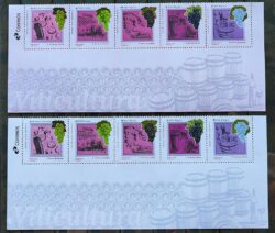 C 3974 Selo Viticultura Bebida Vinho Uva 2020 Variedade Cor Com Vinheta