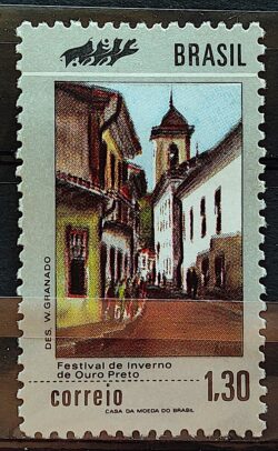 C 724 Selo Promocao Turismo Nacional Festival Inverno Ouro Preto 1972 CMC